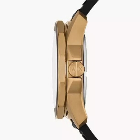 Armani Exchange Three-Hand Date Black Silicone Watch - AX1954 - Picture 3 of 4